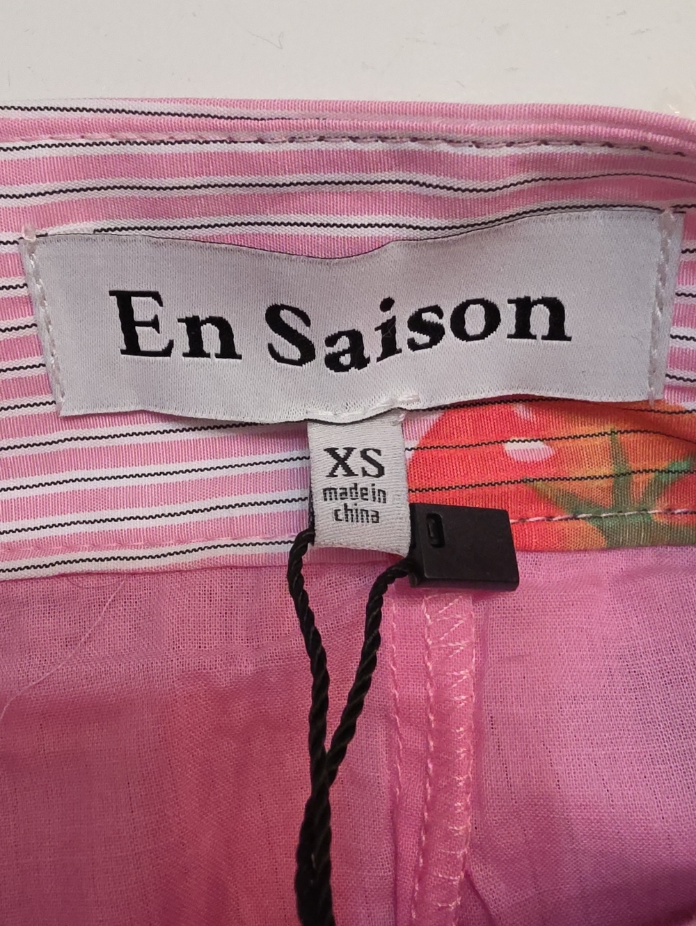 NWT En Saison Fruit Medley Stripe Midi Skirt Pink Size Extra Small - Picture 10 of 12